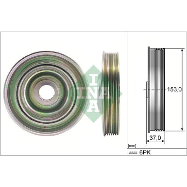 INA Riemenscheibe, Kurbelwelle | 544 0097 10