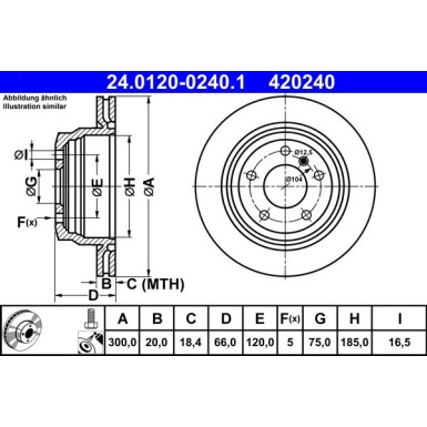 Bremsscheibe Bmw T. 3/4 2.0 11 | 24.0120-0240.1