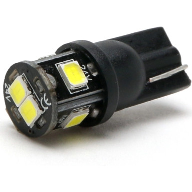 LED Glassockel T10 W5W W2,1x9,5d 6x 2835 24V SMD Weiß