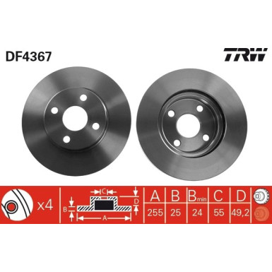 Bremsscheibe Toyota P. Corolla | DF4367