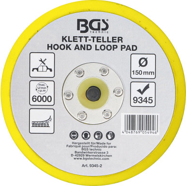 BGS Klett-Teller für Art. 9345 | Ø 150 mm | 9345-2