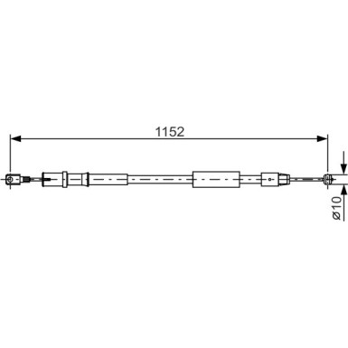 Handbremsseil re | MERCEDES W639 | 1987482025