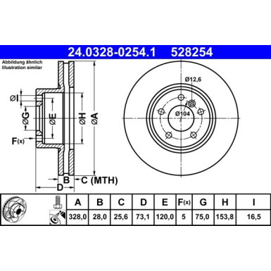 Bremsscheibe Bmw P. X3/X4 1.6-3.0 11- Power Disc | 24.0328-0254.1