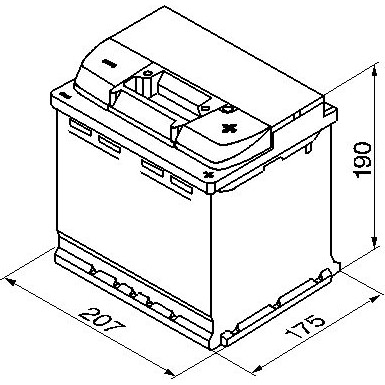 S5 002 BOSCH | PKW-Batterie | 12V 54Ah 530A | 0 092 S50 020