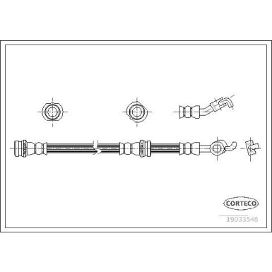 CORTECO Bremsschlauch | 19033546