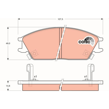 Bremsbelagsatz Hyundai P. Accent/P | GDB893