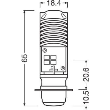 LEDriving® T19 HL 12V 6.0W/5.5W P15d 6000K White 1St. Osram | LED Motorcycle | 7335DWESY-01B