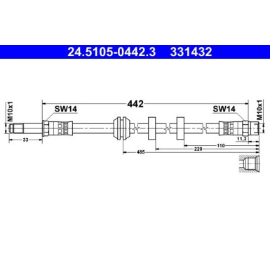 Bremsschlauch | 24.5105-0442.3