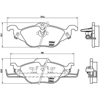 BREMBO Bremsklötze VA | OPEL Astra 98-09 | P 59 030