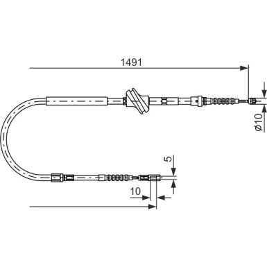 Handbremsseil | AUDI A6,100 93 | 1987477687