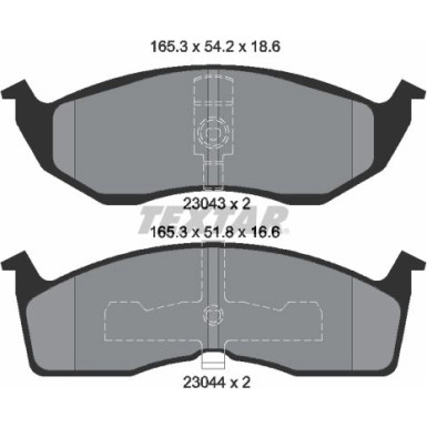 Bremsbelagsatz Chrysler P. Voyager/300M/Neon | 2304301