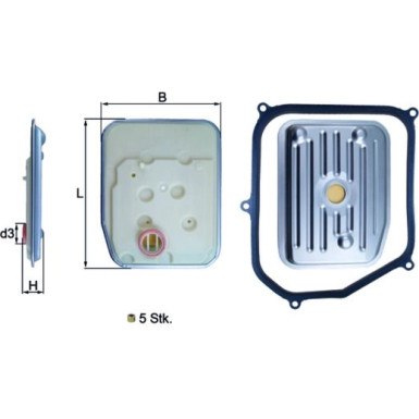 KNECHT Hydraulikfilter, Automatikgetriebe | HX 147KIT