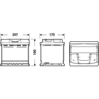 EXIDE Starterbatterie | EB500