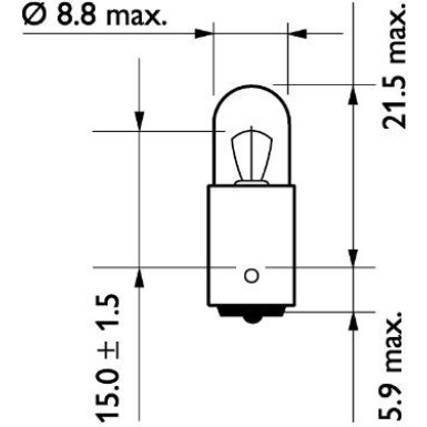 T4W 24V 4W BA9s Premium/Vision Blister 2 St. duo Philips | 13929B2