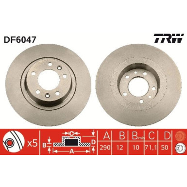 Bremsscheibe Peugeot T. 407 04 | DF6047