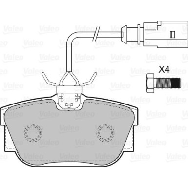 VALEO Bremsbeläge | 598650