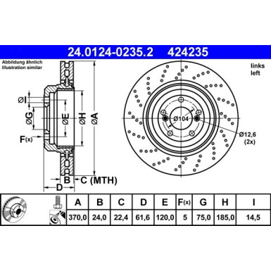 Bremsscheibe | 24.0124-0235.2