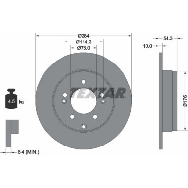 Bremsscheibe Hyundai T. Sonata 05-/Grandeur 11-/Ix35 13-/Kia Optima 10 | 92166600