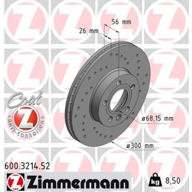 Bremsscheibe VA Sport | VW Transporter 90 | 600.3214.52