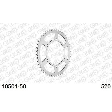 AFAM Kettenrad STAHL 50 Zähne | für 520 | 10501-50