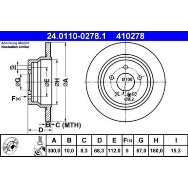 Bremsscheibe Db T. W211 02 | 24.0110-0278.1