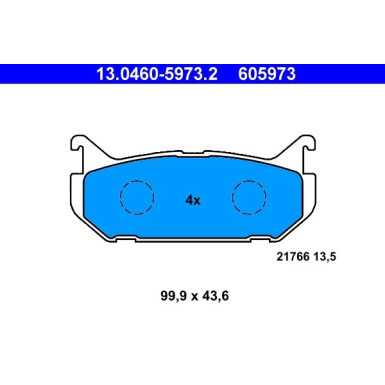 ATE Bremsbeläge | 13.0460-5973.2
