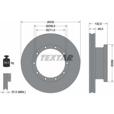 BREMSSCHEIBE DB T. ACTROS, ANTOS, AROCS, ATEGO, AXOR, 2, CAPACITY, CITARO, CITO, CONECTO, ECONIC, INTEGRO, INTOURO, O 403, OF, TURISMO, TOURO, TRAVEGO SETRA 400 4.0-16.0 01.70 | 93087900