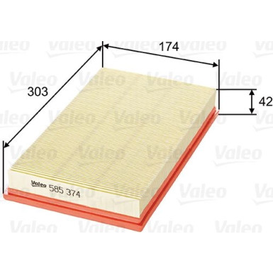 VALEO Luftfilter | 585374