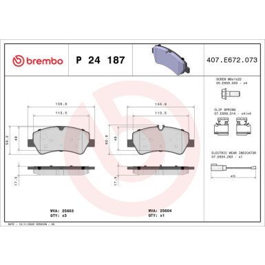 BREMBO Bremsklötze HA | FORD Transit 13 | P 24 187