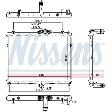 Wasserkühler PKW | Peugeot 508 10 | 606055