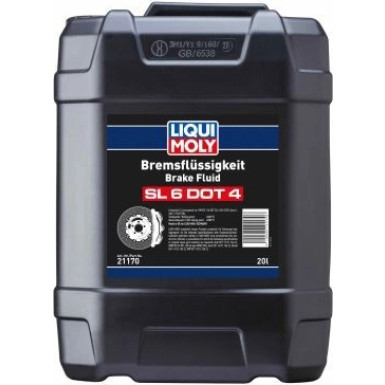 Liqui Moly Bremsflüssigkeit SL6 DOT 4 20 l | 21170 | 20 Liter, Kanister Kunststoff