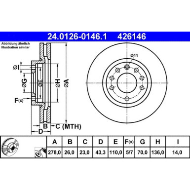 Bremsscheibe | 24.0126-0146.1