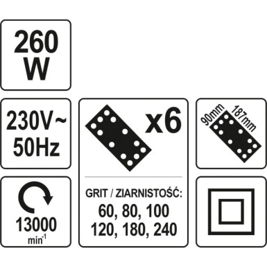 Schwingschleifer 260W | YT-82230