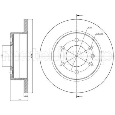 Bremsscheibe HA | MERCEDES Sprinter,VW Crafter 06 | 800-936