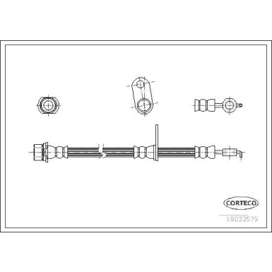 CORTECO Bremsschlauch | 19033579