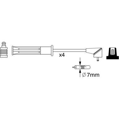 Zündleitungssatz | DACIA,RENAULT | 0 986 357 256