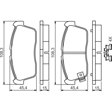 Bremsklötze | SUZUKI | 0 986 494 618