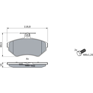 Bremsklötze | SEAT,VW | 0 986 494 010