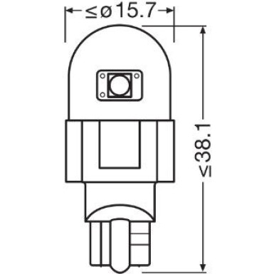 W16W Osram | LED Red Red 12V | LEDriving | 921DRP-02B