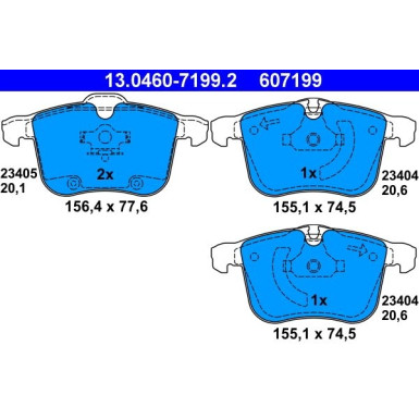 Bremsbelagsatz Opel P. Vectra C 2.8-3.2 V6/Saab 9-3 05-15 Scheibe 315Mm | 13.0460-7199.2