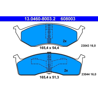 Bremsbelagsatz Chrysler P. Neon/Voyager/300 M 95-06 | 13.0460-8003.2