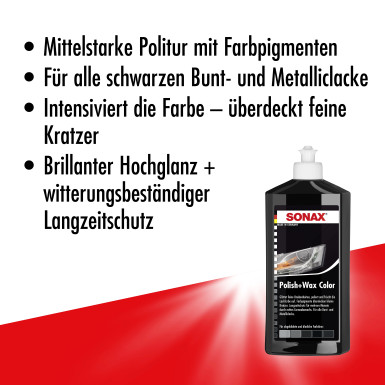 SONAX | Polish&Wax Color schwarz 500ml | 02961000