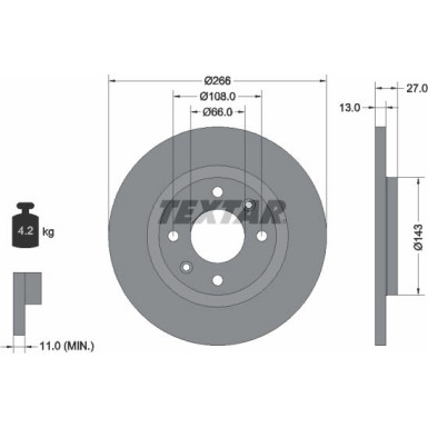 Bremsscheibe Citroen P. Berlingo/Partner 96-/C2/C3 | 92089103