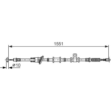 Handbremsseil re | MITSUBISHI Space Star 01 | 1987482400