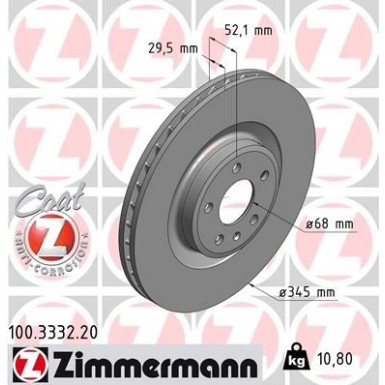 ZIMMERMANN Bremsscheibe | 100.3332.20