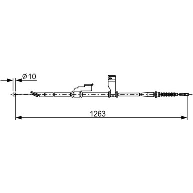 Handbremsseil re | HYUNDAI i10 | 1987482617