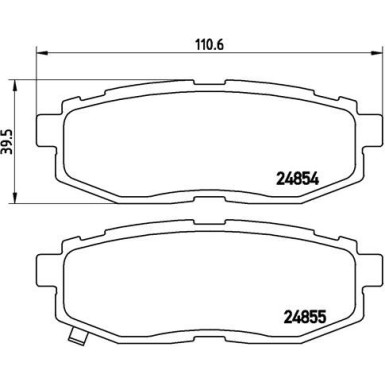 BREMBO Bremsklötze HA | SUBARU Legacy/Tribeca 05 | P 78 018