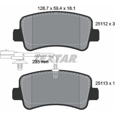 Bremsbelagsatz Renault T. Master 10- Single | 2511201