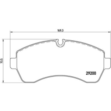 BREMBO Bremsklötze VA | MERCEDES Sprinter VW Crafter 06-16 | P 50 059