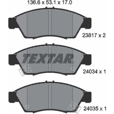 Bremsbelagsatz Suzuki P. Liana | 2381701